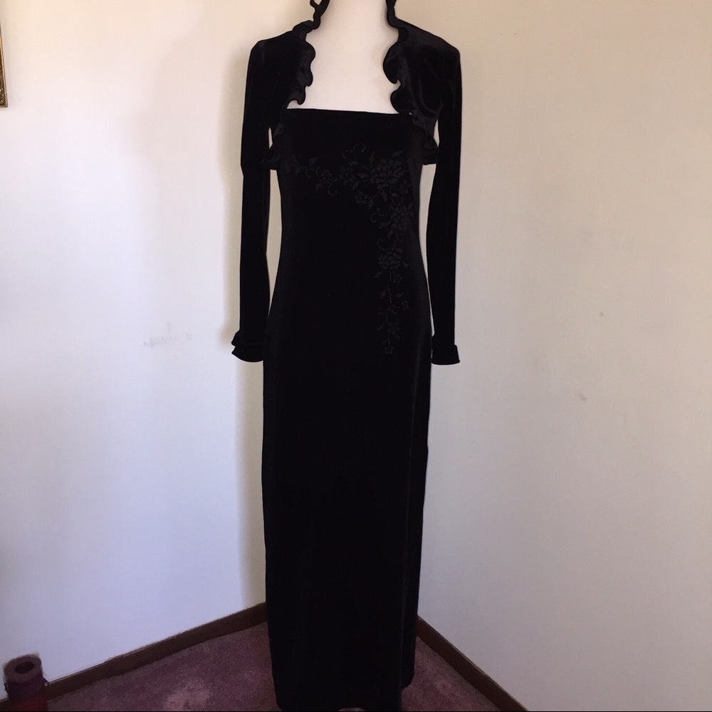 Long Black Evening Dress (2 piece dress & jacket)